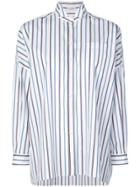 Brunello Cucinelli Oversized Striped Shirt - White