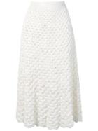 L'autre Chose Tasselled Crochet Midi Skirt - White
