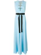 Emilio Pucci Belted Maxi Dress - Blue