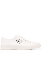 Calvin Klein Jeans Contrast Logo Sneakers - White