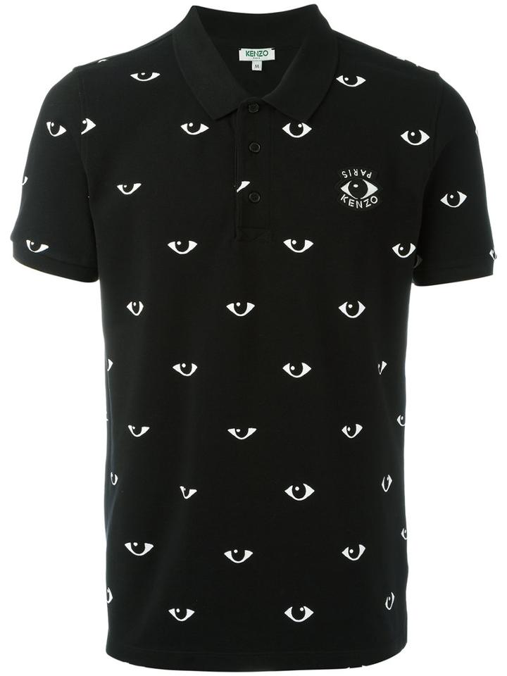 Kenzo Eyes Polo Shirt, Men's, Size: Xl, Blue, Cotton