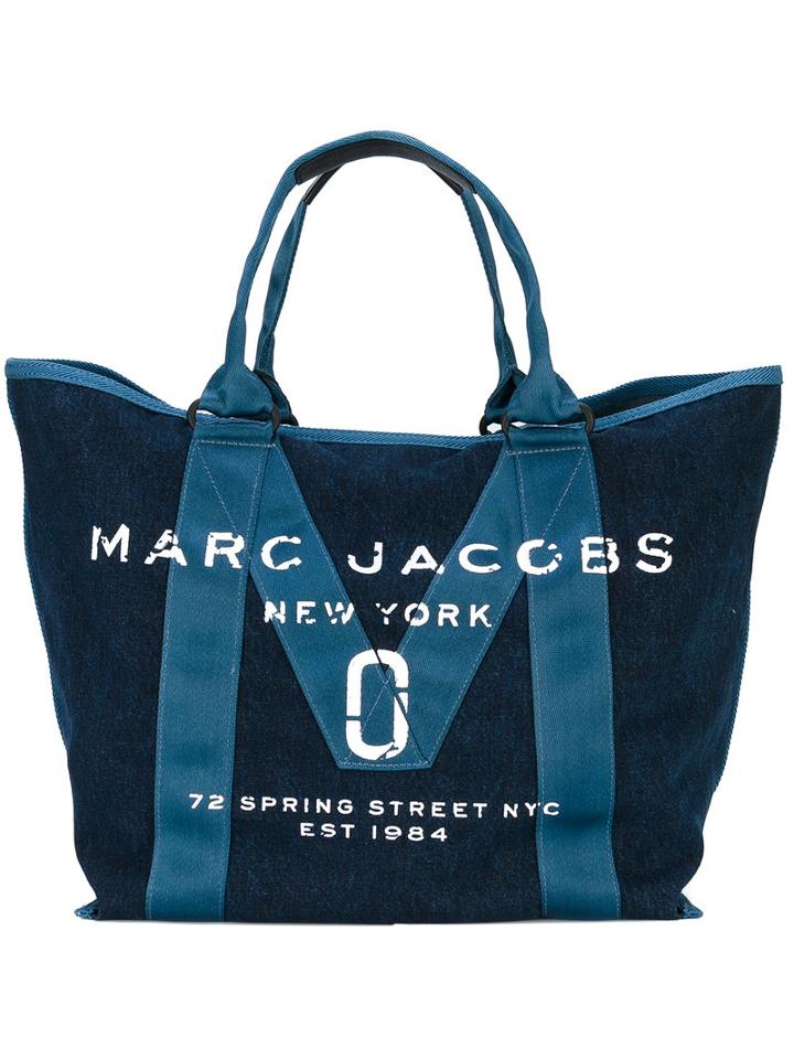Marc Jacobs - New Logo Denim Tote - Women - Leather - One Size, Blue, Leather