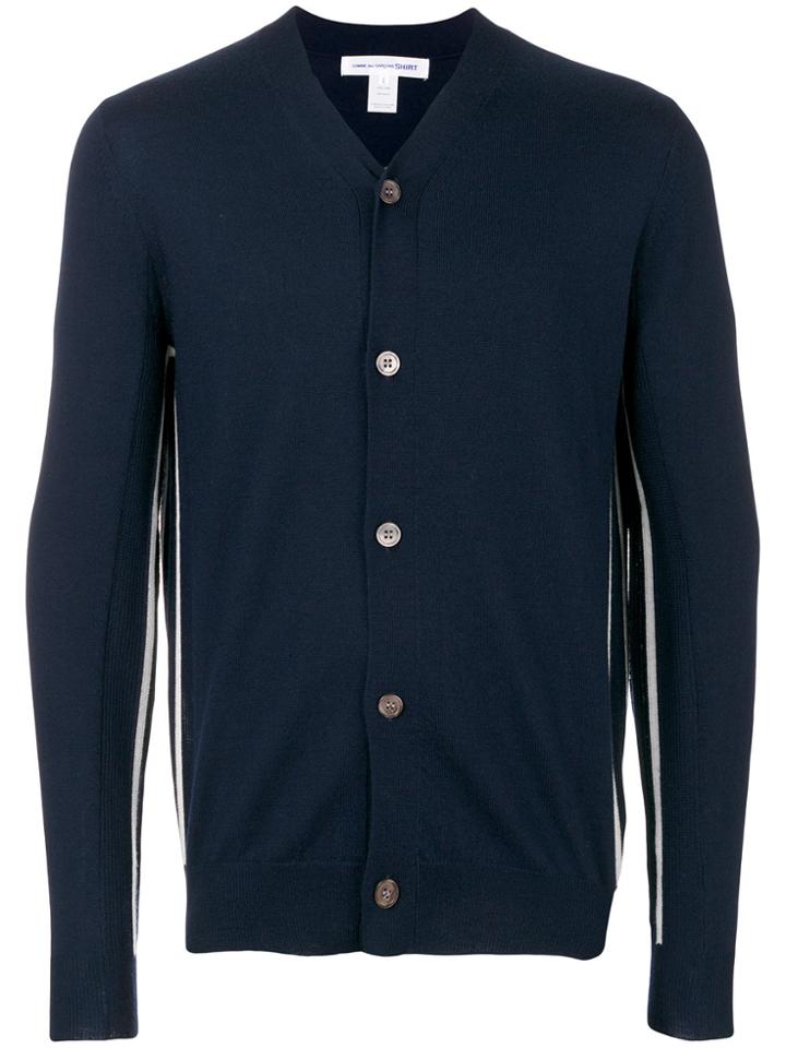 Comme Des Garçons Shirt V-neck Cardigan - Blue