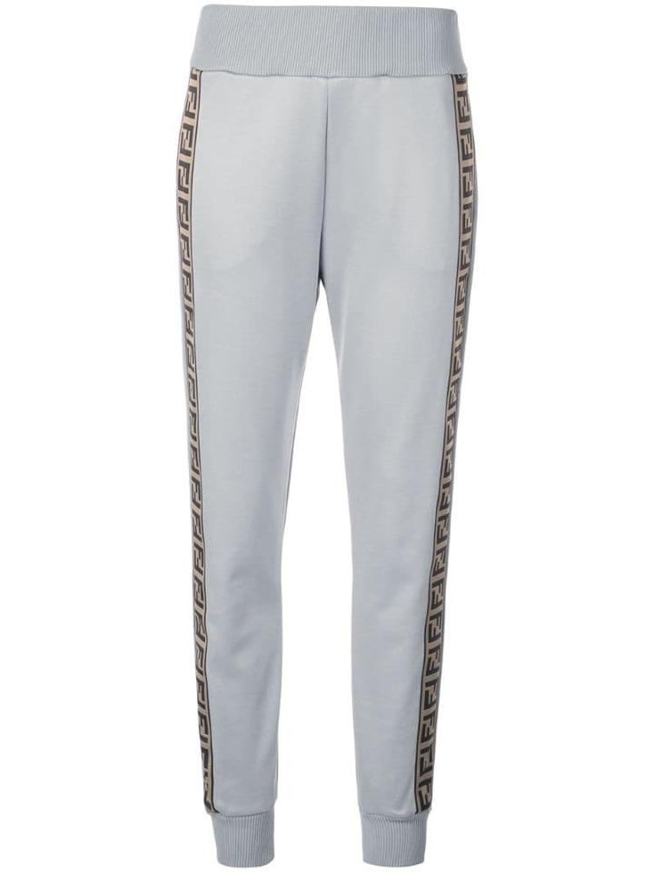 Fendi Piped Logo Track Pants - Grey