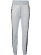 Fendi Piped Logo Track Pants - Grey