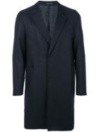 Emporio Armani Concealed Fastening Coat - Blue