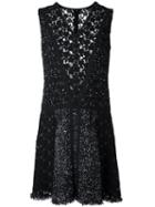 Giambattista Valli V-neck Dress, Women's, Size: 44, Black, Cotton/polyamide/polyester/viscose