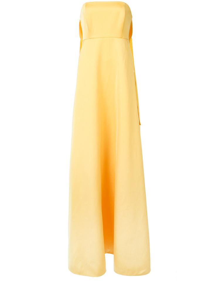 Zac Zac Posen Tegan Strapless Dress, Women's, Size: 4, Yellow/orange, Triacetate/polyester