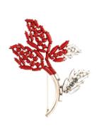 Marni Floral Brooch, Women's, Red, Brass