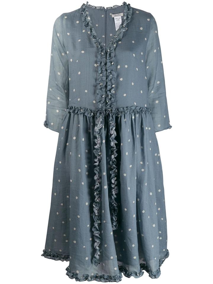 's Max Mara Polka-dot Flared Dress - Grey