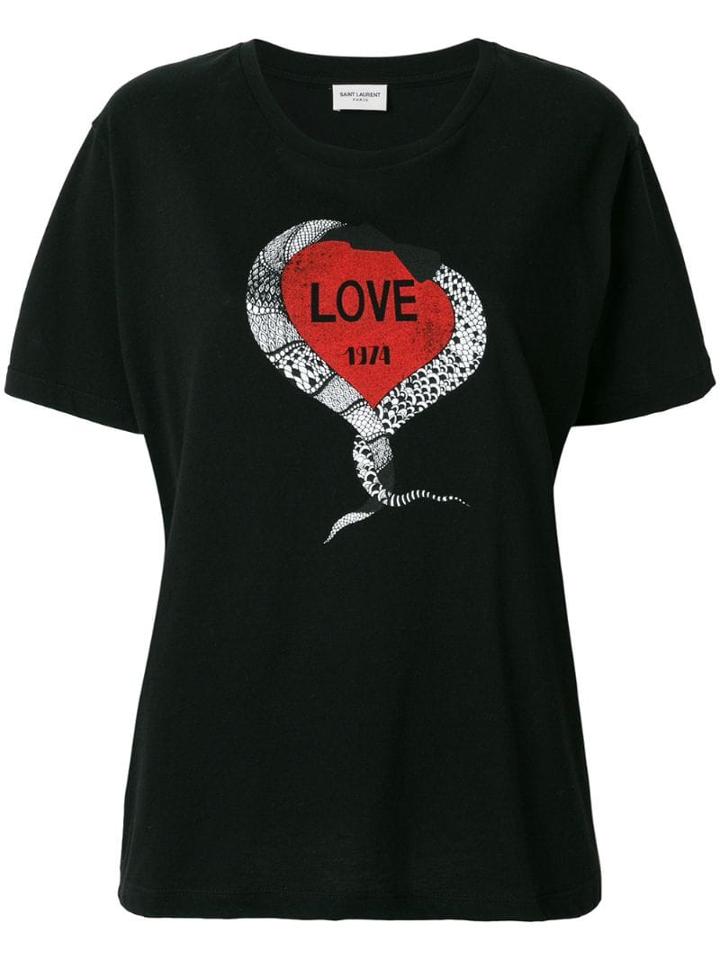 Saint Laurent Love 1974 T-shirt - Black