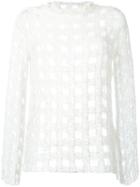 Iro Net Longsleeved Blouse, Women's, Size: 36, White, Cotton/polyamide