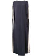 Valentino Light Cady Cape Dress - Blue