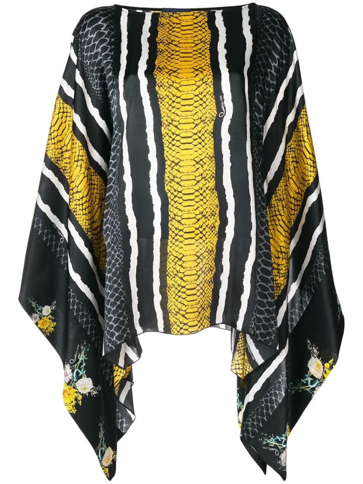 Cavalli Class Snake Print Blouse - Black