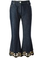 Céline Vintage Embroidered Cuff Jeans - Blue