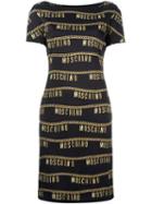 Moschino Chain Print Fitted Dress