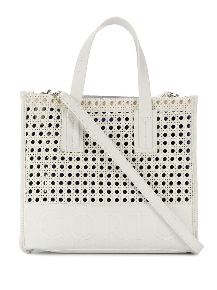 Corto Moltedo Small Shopper Tote - White