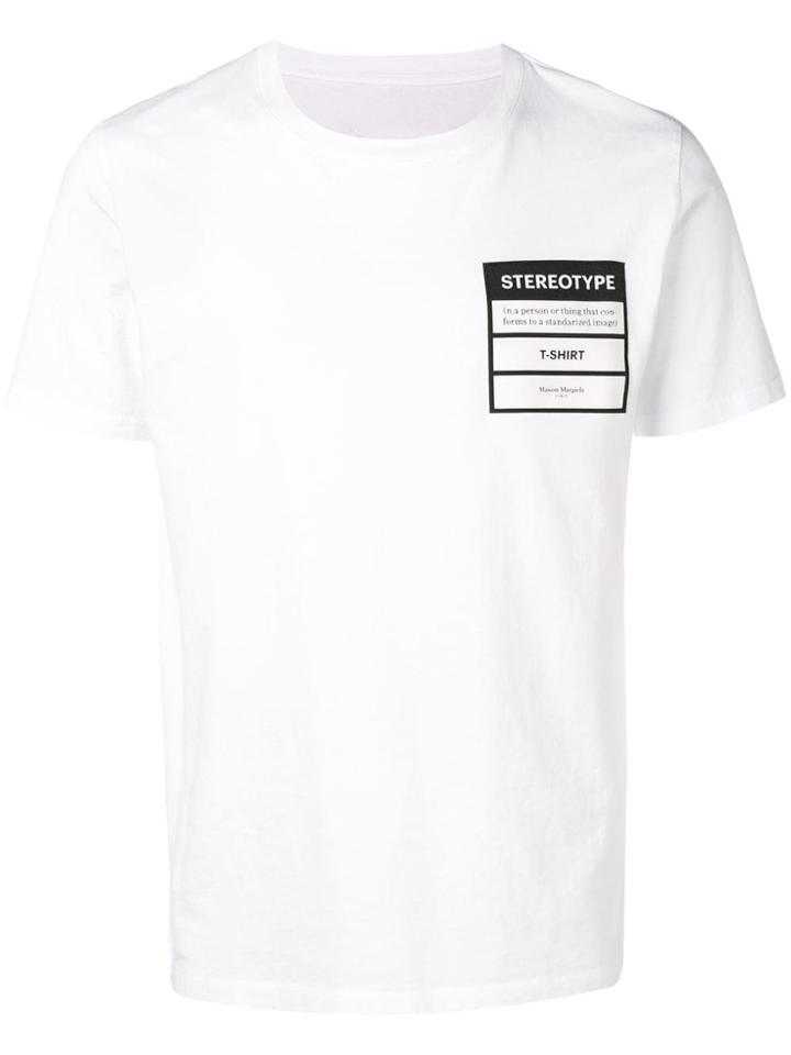 Maison Margiela 'stereotype' Patch T-shirt - White