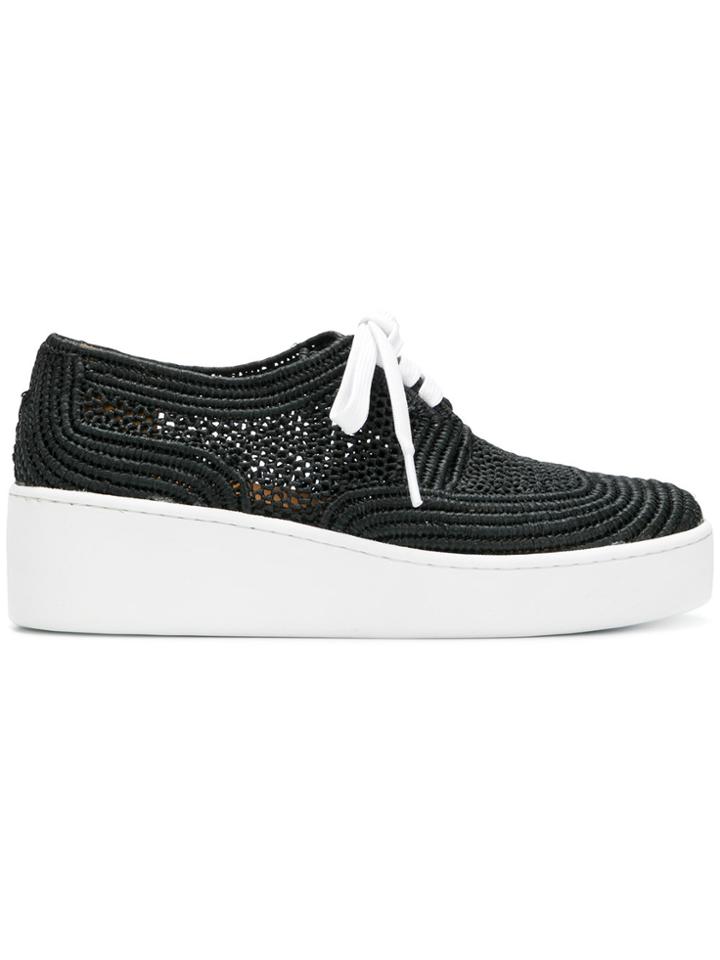 Robert Clergerie Taille Woven Sneakers - Black
