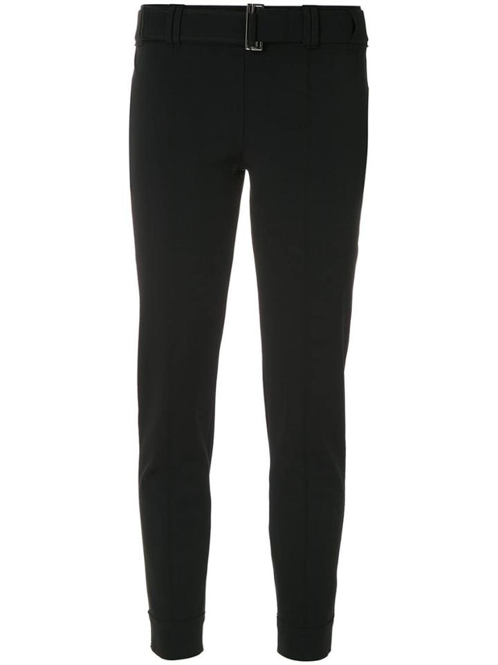 Gloria Coelho Belted Cropped Trousers - Black