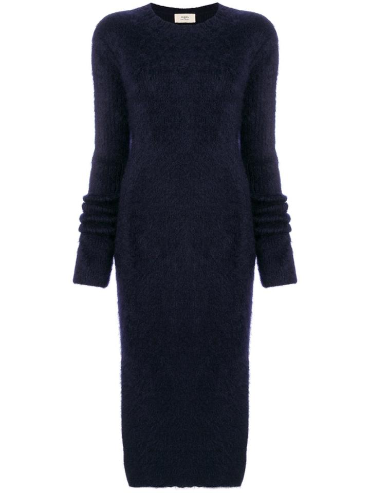 Ports 1961 Thigh Slit Dress - Blue