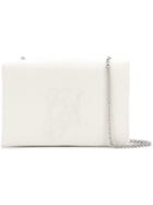 Giorgio Armani Velvet Shoulder Bag - White