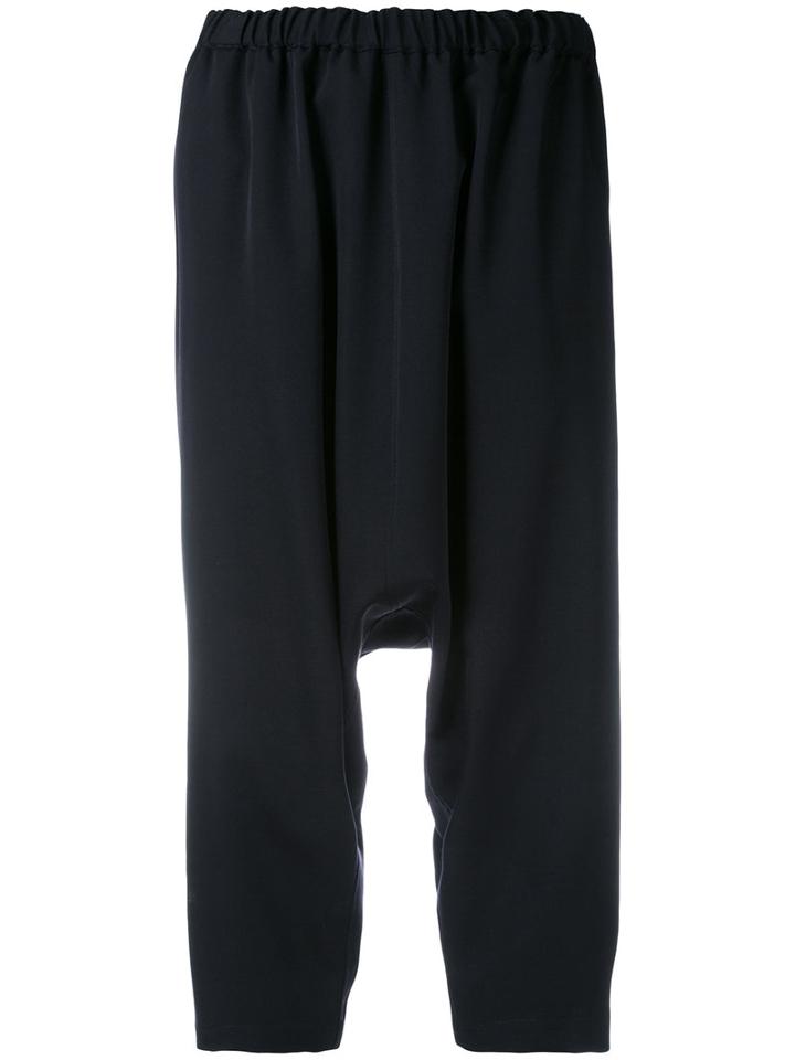 Comme Des Garçons Comme Des Garçons - Drop Crotch Trousers - Women - Wool - L, Black, Wool