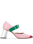 Marni Buckled Pointy Pumps - Pink