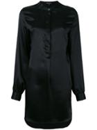 Ann Demeulemeester - Mini Shirt Dress - Women - Silk - 36, Black, Silk
