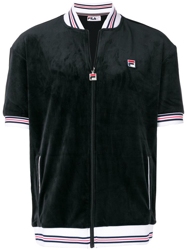 Fila Velour Short Sleeve Track Jacket - Black