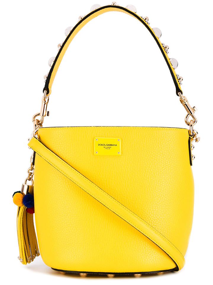 Dolce & Gabbana - Bucket Bag - Women - Calf Leather - One Size, Yellow/orange, Calf Leather