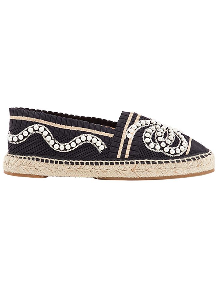 Fendi Embroidered Espadrilles - Black