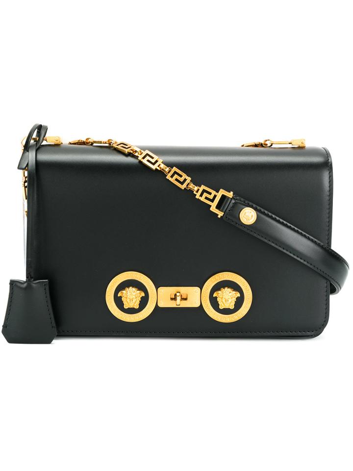 Versace Greek Medusa Shoulder Bag - Black