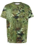 Givenchy Camouflage Print T-shirt, Men's, Size: Xxs, Green, Cotton