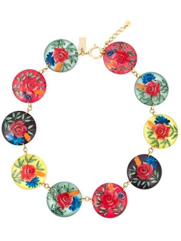 Kenzo Vintage 'roses' Choker Necklace