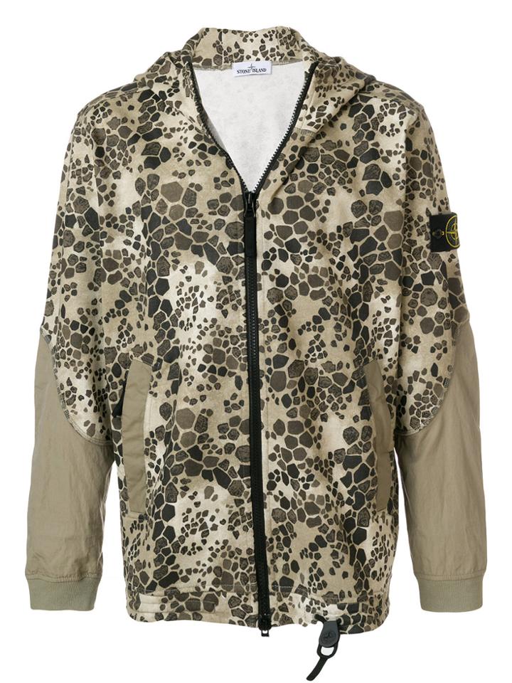 Stone Island Camouflage Zipped Jacket - Multicolour