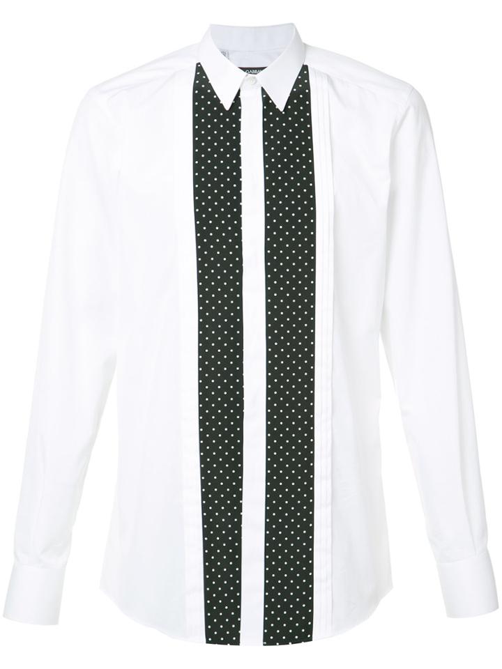 Dolce & Gabbana Dotted Panel Shirt - White