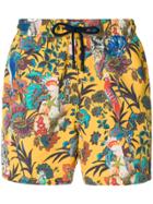 Etro Tropical Print Swimming Shorts - Yellow & Orange