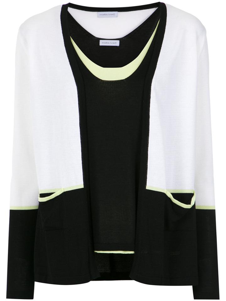 Mara Mac Color Block Cardigan - Black