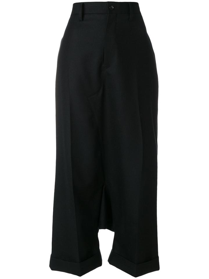 Junya Watanabe Comme Des Garçons Drop Crotch Tailored Trousers - Black