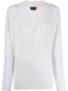 Tom Ford Deep V-neck Jumper - White