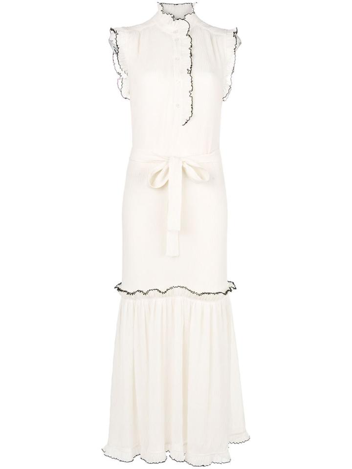 Tory Burch Long Ruffled Dress - Nude & Neutrals