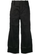 Uma Wang Cropped Wide Trousers - Black
