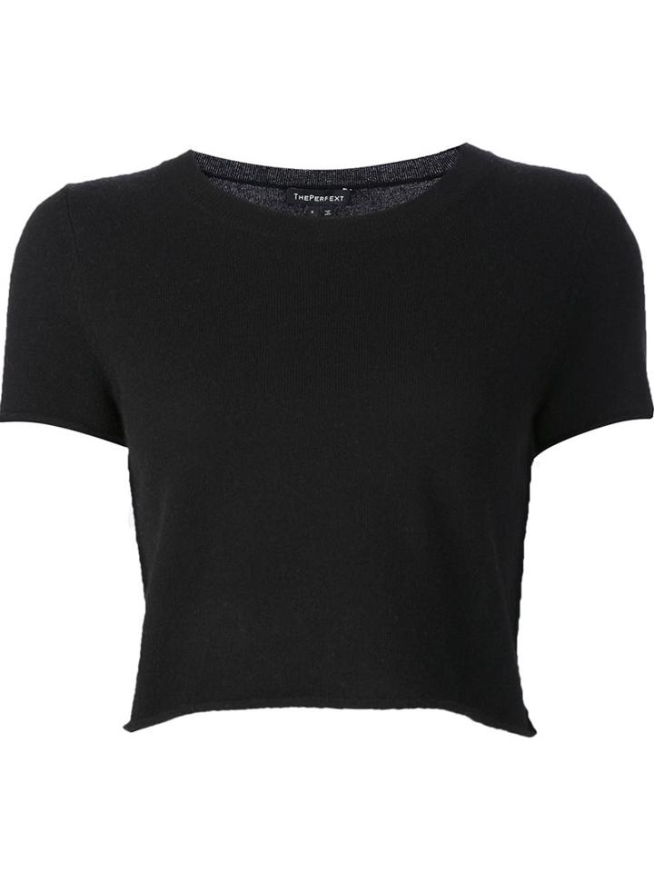 Theperfext 'doheny' Knitted Top, Women's, Size: Medium, Black, Cashmere