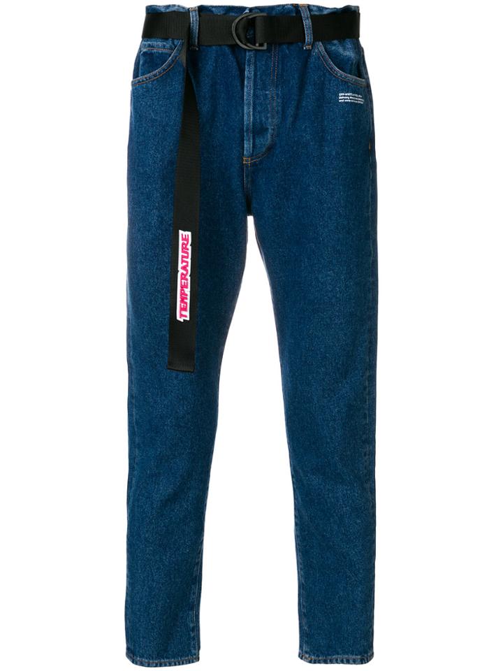 Off-white Relaxed Fit Jeans - Blue