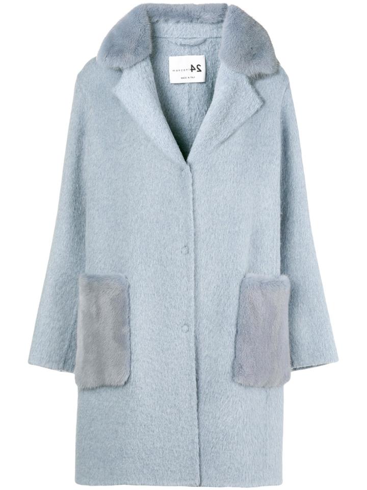 Manzoni 24 Cocoon Coat - Blue