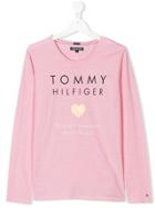 Tommy Hilfiger Junior Teen Logo Printed T-shirt - Pink & Purple
