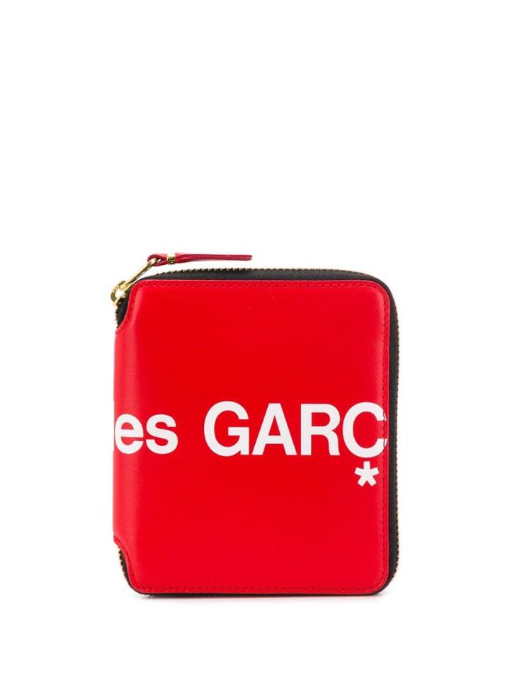 Comme Des Garçons Wallet Small Logo Zip-around Wallet - Red