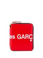 Comme Des Garçons Wallet Small Logo Zip-around Wallet - Red