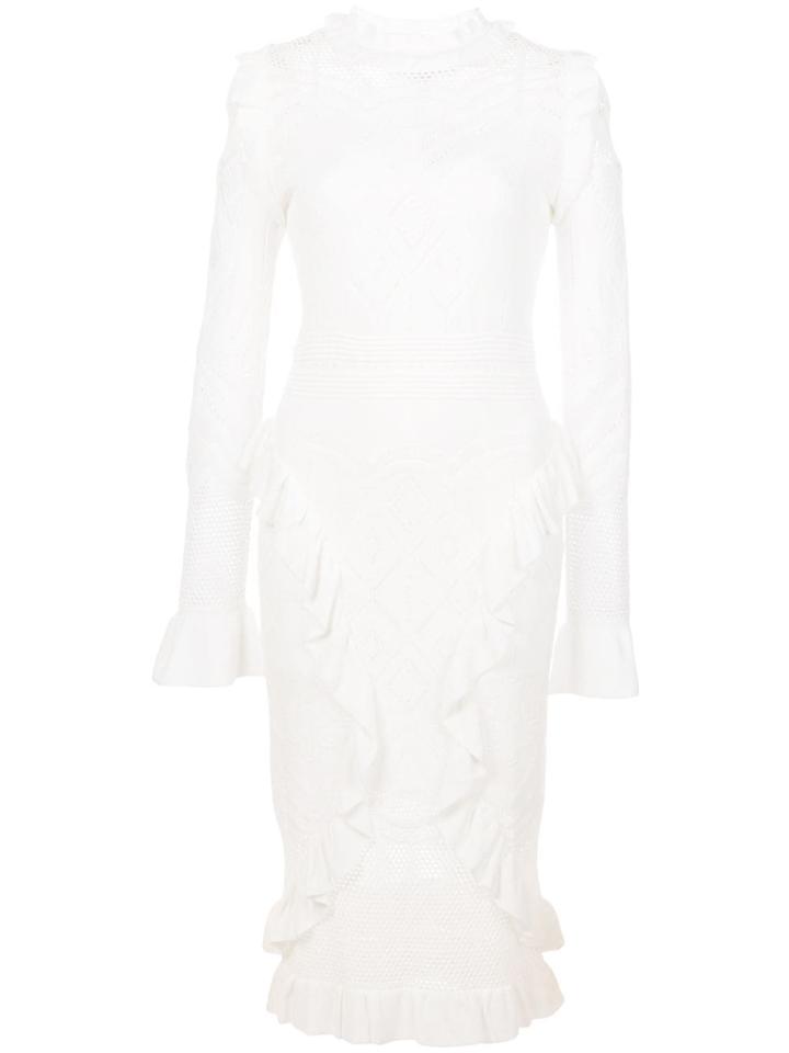 Alexis Sivan Crochet Midi Dress - White